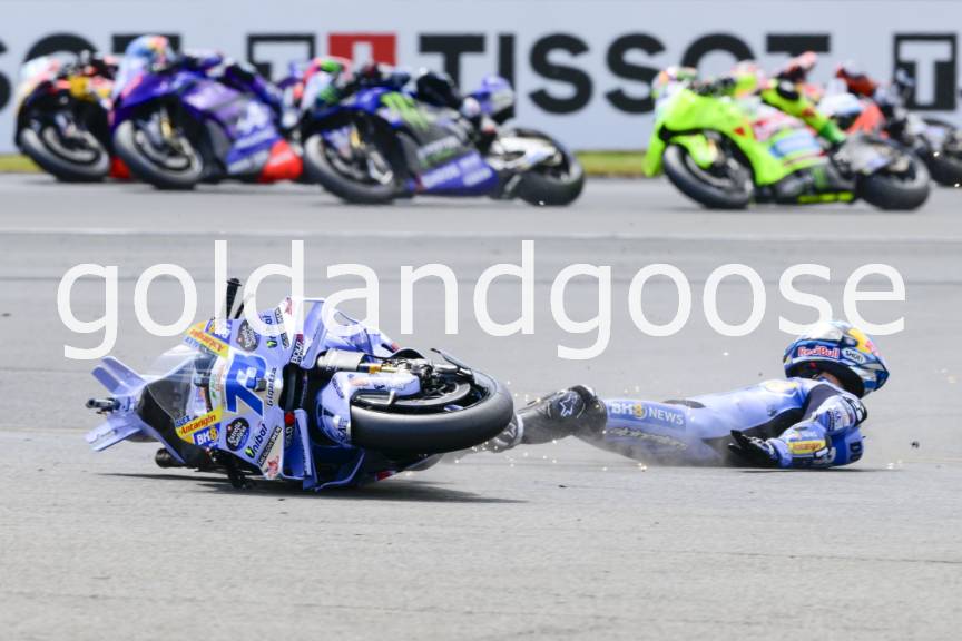 Alex Marquez Crash, British MotoGP Race, 25 May 2025